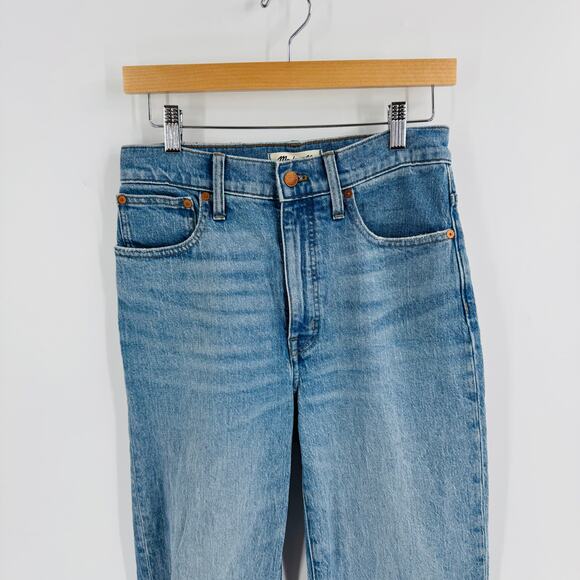 Madewell Medium Wash The Perfect Vintage Straight Jean Distressed Size 26T - Picture 5 of 15